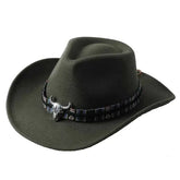 Bull Cowboy Western Rolled Edge Hats